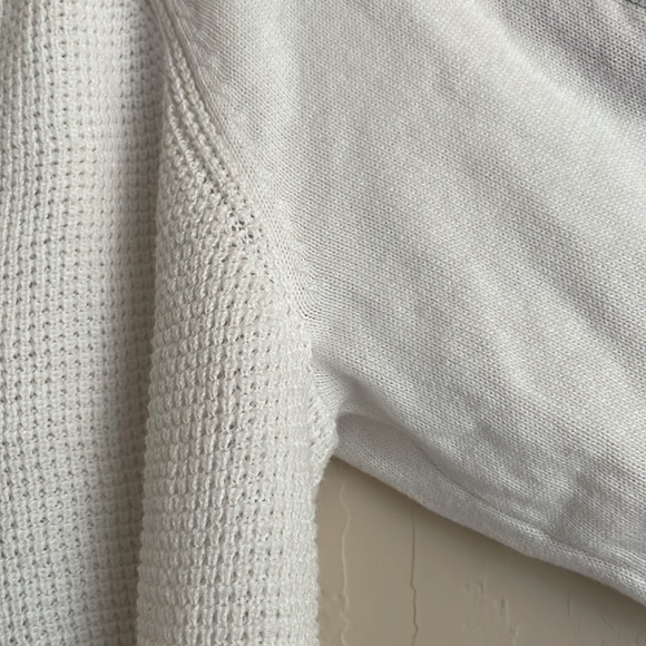 Tommy Flag Patch Sweater White Lightweight Women’s Medium USA Americana Classic - Picture 5 of 9